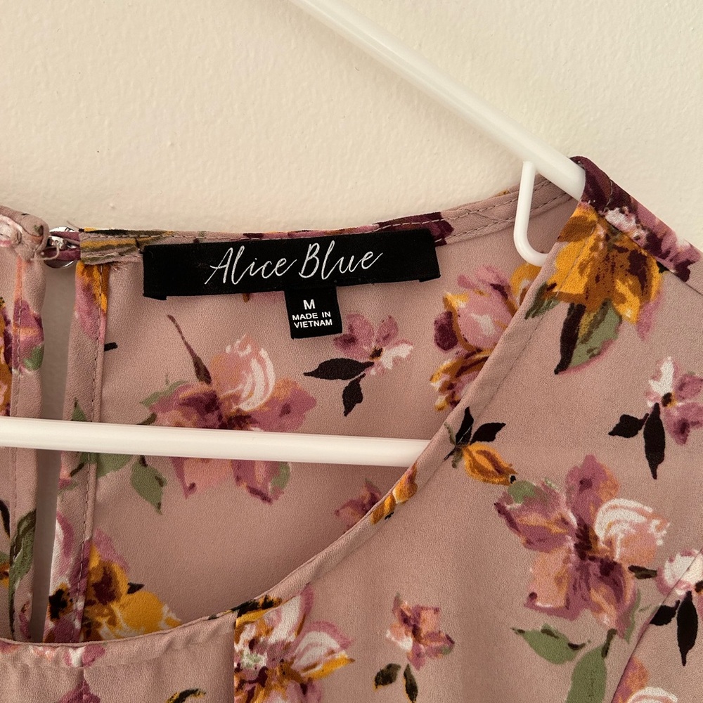 Alice Blue Floral Blouse - Rose and Burgundy - Picture 2 of 7